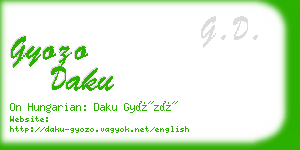 gyozo daku business card